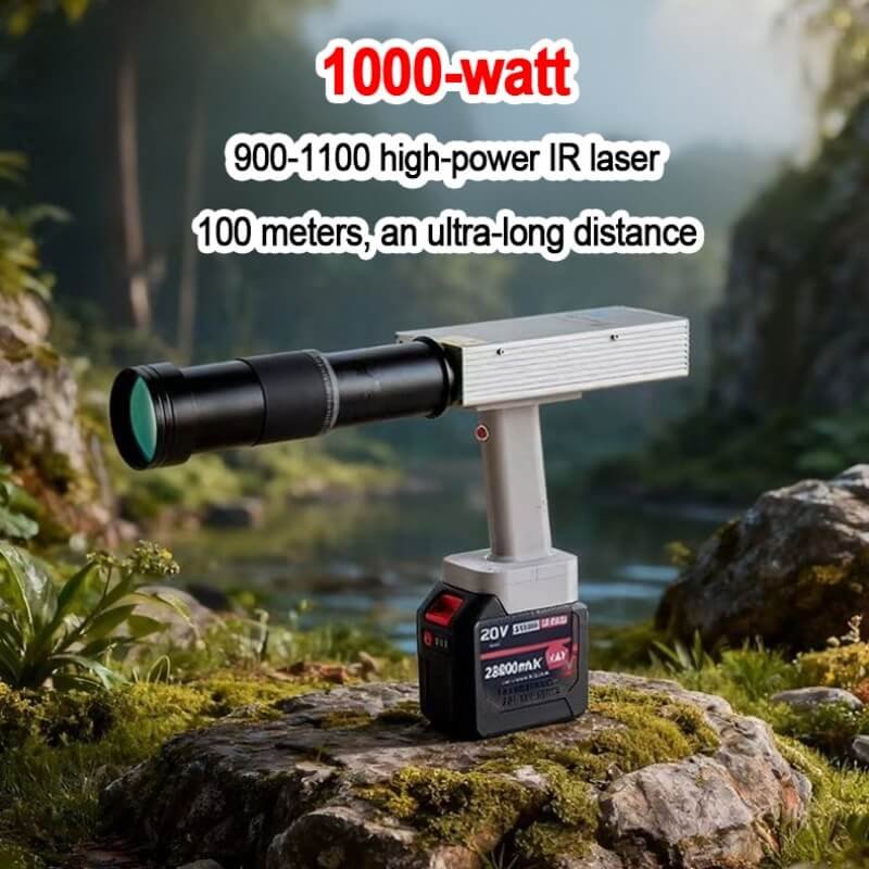 900 1100nm laser obstacle removal instrument handheld pump source 500w laser ignition 70 100 meters