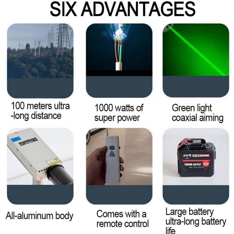 900 1100nm laser obstacle removal instrument handheld pump source 500w laser ignition 70 100 meters