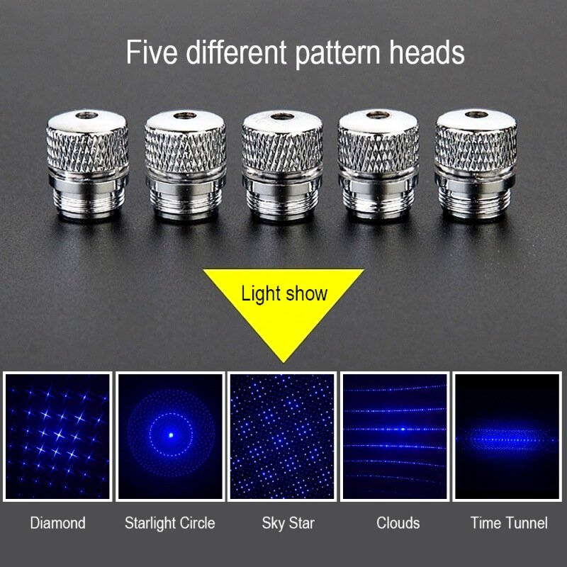 high power blue laser flashlight 5km long distance laser beam laser pen battery