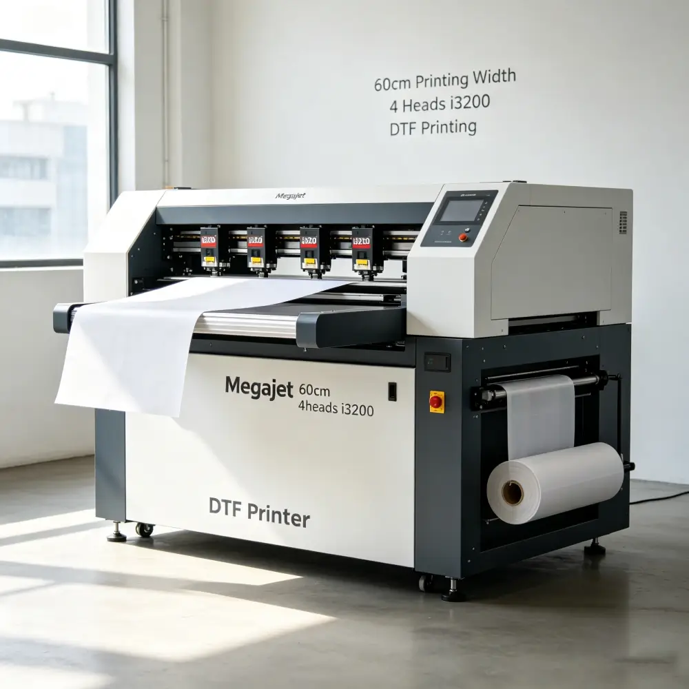 megajet 60cm 4heads i3200 dtf printer